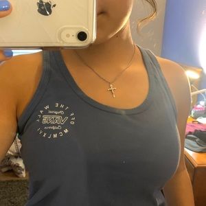 Blue vans logo racer back tank 🛹